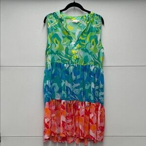 Bleu Rod Beattie Vibrant Floral Midi Dress